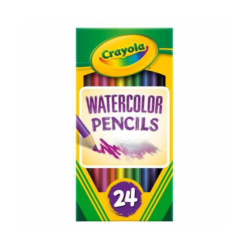 Crayola Watercolor Colored Pencils (24ct), Watercolor Paint Alternative, Watercolor Pencil Set for Kids, Stocking Stuffers, Holiday Gift, 3+