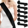 CIEHER 6 Pack Black Satin Sashes - Blank Custom Sash for Bridesmaid, Prom, Court, Mommy to Be, Birthday, Bride to Be, Bachelorette, Graduation - Make Your Own, One Size, 6 Pieces, Hairband