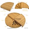 Picnic at Ascot Patented Bamboo Cheese Board/Charcuterie Serving Platter - Stores as a Compact Wedge- Opens to 13" Diameter - Designed & Quality Checked in USA