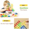CLAPET 32 Pcs Tetra Tower Stacking Game, Fun Balance Building Blocks Board Games for Kids Adults Family Party, Toys Gifts for Boys Girls Ages 3-12