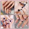 18 Designs French Manicure Nail Art Stickers, Self-Adhesive Nail Tips Guides for DIY Decoration Stencil Tools (18 Sheets)