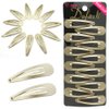 Dofash Snap Hair Clips Metal Grips 5CM/2 IN Barrettes for Thin Hair Basic Hair Accessories Hair Barrettes 12PCS (Blonde)…