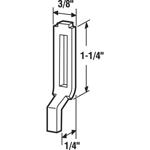 Prime-Line A 148 Steel, Sliding Screen Door Latch Strike, Adjustable (2 Pack)