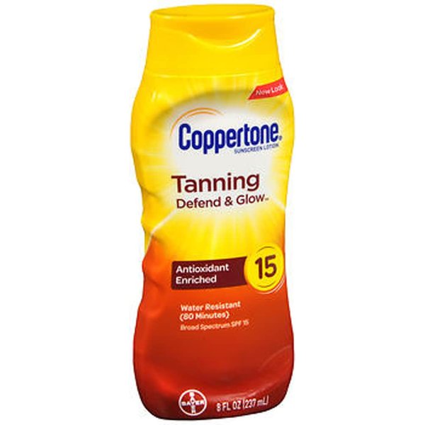 Coppertone Tanning Lotion SPF 15 8 oz (Pack of 2)