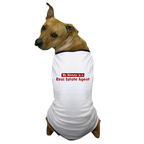 CafePress Mom is A Real Estate Agent Dog T Shirt Dog T-Shirt, Pet Clothing, Funny Dog Costume