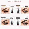 Microblading Eyebrow Pen, Eyebrow Pencil with 4-Fork Tip Magic Brow Tattoo Pencil for Women, Waterproof, Long Lasting Eyebrow Makeup