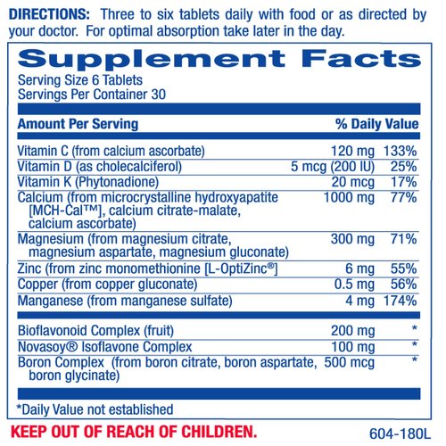 Anabolic Laboratories Bone Support Calcium Complex - 90 Tablets for Bone Health - Vitamins C, D, K, Zinc, Magnesium, and Calcium Supplement for Women and Men