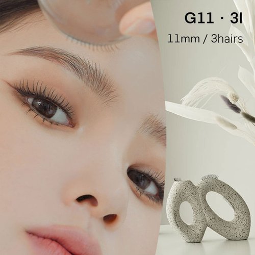 THE TOOL LAB Happyrim 2nd Eyelash Individual 3type 1pack(3pairs) ‐ Eyelash Soft Eyelashes Natural Popular Dramatic False Eyelashes (G113I)