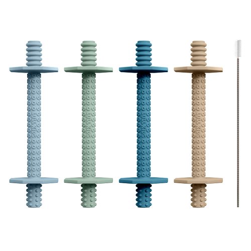 Lull Kids Hollow Teething Tubes - Baby Teething Toys for Babies 6+ Months, Teething Toys for Babies 6-12 Months - Baby Teether, Teething Straws, Teething Sticks (Winter)