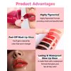 Peel Off Lip Tint Stain Set-3pcs Tattoo Lip Liner Stain Lip Gloss with Matte Finish,Long Lasting Waterproof Nonstick Lipstain Tinted Lip Stain Lipgloss, Christmas Makeup Gift for Women Girl-02+04+06