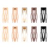 10 Pcs Double Grip Hair Clips, Sightor Metal Snap Hair Clips Hair Barrettes for Women Hair Making Salon Supplies Hair Accessories (Black, Brown, Beige, Khaki, Gold)