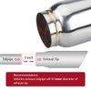 LCGP 3" Inlet Universal Exhaust Tip, 4" Outlet - 5" Long, Stainless Steel Double Wall Angle Cut