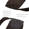WENNALIFE Ponytail Hair Extension, 14 Inch 80g Dark Brown Ponytail Extension Human Hair Clip in Wrap Around Remy Human Hair Extension Hairpieces