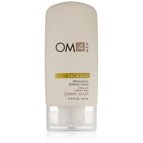 Organic Male OM4 Normal Shave Mask: Free Radical Defense Cream, Shave & Mask in 1, Antioxidant and Vitamin C Rich