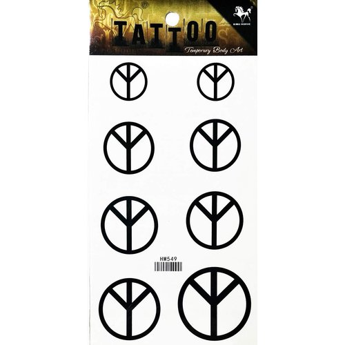 Tattoos 2 Sheets Peace symbol Temporary Tattoos for Adult Men Women Kids Waterproof Temporary Tattoo Fake Tattoos Body Art Sticker for Kid Teens Men Women
