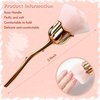 NONENDU 2 PCS Nail Dust Brush, Ultra Soft Nylon Dust Brush for Nails, Nail Brushes for Nail Art Cleaner Tools, Rose Shape Nail Brush & Makeup Brush