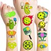 100 PCS Pickleball Ball Temporary Tattoos Sticker Sports Themed Birthday Party Decorations Supplies Favors Gifts Girls Boys Cute Tattoo School Reward Game Sporting Celebrations