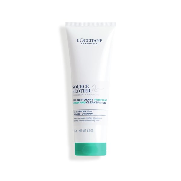 L'OCCITANE Source Reotier Purifying Cleansing Gel: Help Purify & Balance Skin, Maintain Hydration Barrier, Retain Moisture, 4.5 Oz