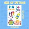 144 PCS Running Temporary Tattoos Stickers, Running Marathon Sport Party Favors Supplies Birthday Party Decorations Gifts for Runners Kids Teens Boys Girls, 24 Sheets