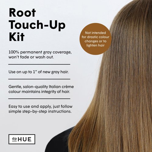 dpHUE Root Touch-Up Kit, Dark Blonde - Permanent Hair Color for Gray Coverage - Includes Two Applications - Paraben, SLS & SLES Sulfate Free - Leaping Bunny Certified