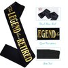 HUBEISIYU The Legend Has Retired Sash, Officially Reitred Sash for Men and Women Gift idea for Retirement Party Decorations Supplies, Black + Gold(The Legend has Retired)