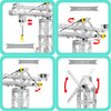 Metal Building Toys, 273pcs 3 in 1 Tower Crane & Frame Crane & Windmill Metal Model Set,Erector Sets for Boys Age 8-12,DIY Building Stem Projects Toys for Kids,Birthday Gifts for Model Crane Fan