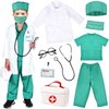 Toylink Kids Doctor Costume Pretend Play Kit with Lab Coat Carrying Bag Accessories Halloween Doctor Dress up for Boys Girls