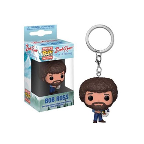 Funko POP! Keychain: TV Bob Ross Collectible Figure, Multicolor