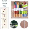 LAPATAIN Latch Hook Kits for DIY Throw Pillow Cover,Cute Cat Needlework Cushion Cover Hand Craft Crochet for Great Family 17X17inch