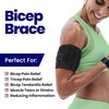 ARMSTRONG AMERIKA Bicep Tendonitis Brace, Bicep Band & Upper Arm Compression Sleeve | Triceps & Biceps Muscle Support For Upper Arm Tendonitis Pain Relief Or Bicep Strains (S/M Bicep 6 to 10")