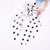 Generic Hair Rubber Bands Scrunchy Anti-Hair-Breakage for Women & Girls (Polka Dots) (White), 1 Count (Pack of 1)