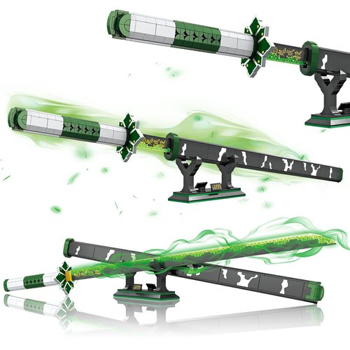 IACTIONUNION Sword Building Blocks,Samurai Toys Model Kits 710 PCS,Long Katana with Scabbard and Stand,Anime Cosplay Toys Ideal Gifts for Kids