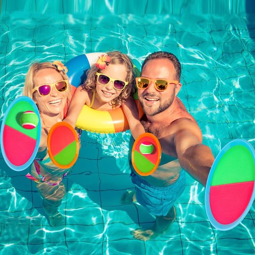 Mxiutery Toss and Catch Game Ball Set,Ball Catch Set, Outdoor Games Beach Games for Kids - Kids Toys Pool Toys Beach Toys Summer Toys for Kids Ages 4-8, Outside Toys for Kids Boys Girls