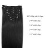 SILIERFUN Clip in Hair Extensions Real Human Hair,Human Hair Clip in Extensions Straight Human Hair Clip ins Double Weft Hair Extensions Clip ins 8pcs 120g (16 inches #1 Jet Black)
