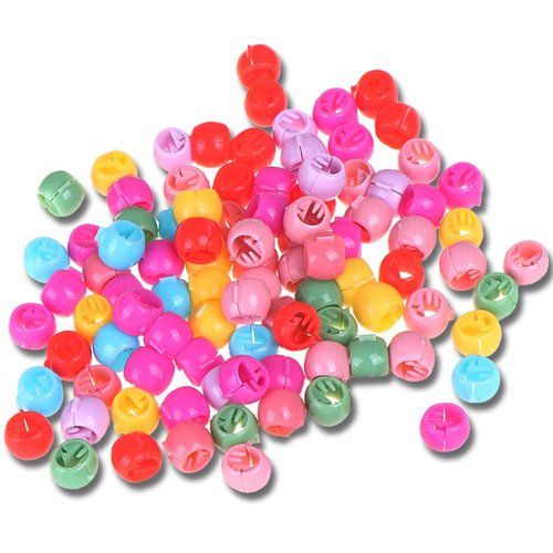 AKOAK 50 PCS Mini Hair Clips - Beads for Hair, Mini Plastic Claw Hair Clips, Women&#39;s, Girls&#39;, Chi...