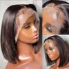 TopSilky Bob Wig Human Hair 13x4 Bob Lace Front Wigs Human Hair Pre Plucked With Baby Hair 180% Density Short Human Hair Wigs Straight Bob Frontal Wigs Human Hair (Natural Color, 14 INCH)