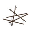 BOBI brown flat bobby pins, non-slip grip for an all-day hold, non-damaging, nickel-free, 2 3/8 inches, shade Chocolate, exact matched to hair color № 3, (50 ct)