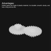 MECCANIXITY 20Pcs Plastic Gears 28 Teeth Plastic Double Gears Model 28102BA Reduction Gear for RC Car Model DIY Robot,White Module 0.5