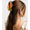 Maple Leaf Hair Claw Clips for Women Fall Leaf Hair Clips Thanksgiving Day Hair Accessories Non Slip Hair Clamp Glossy Hair Barrettes Orange Hairpin for Long Thick Thin Hair