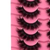 Mink Lashes Fluffy 8D False Eyelashes Wispy Eye Lashes Cat-Eye Long 18 MM Dramatic FANXITON 7 Pairs Pack Volume Thick Faux Mink Lashes Multipack
