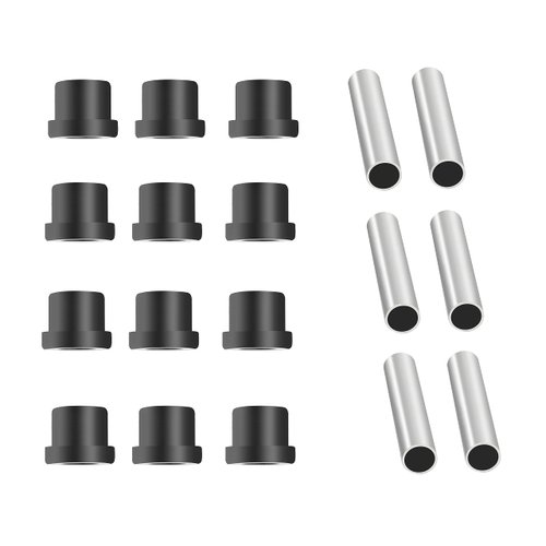 Golf Cart Bushing and Sleeve Kits, Rear Leaf Spring Bushing & Sleeves Kits for EZGO TXT 1994-UP and Club Car DS Models Gas & Electric 1981 + UP, 6 Sleeves and 12 bushings. 1012303 1015583