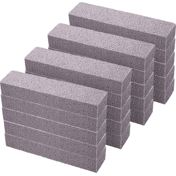 Norme 30 Pieces Pumice Stones for Cleaning Pumice Scouring Pad, Pumice Stick Cleaner for Removing Toilet Bowl Ring, Bath, Household, Kitchen, Pool, 5.9 x 1.4 x 0.9 Inch (Grey)