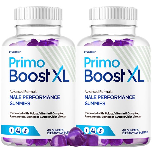 (2 Pack) Primo Boost XL Gummies - Official PrimoBoost XL Advanced Premium Supplement for Men Support - Maximum Strength, Natural Primo BoostXL for Overall Health & Wellness, 120 Gummies for 2 Months