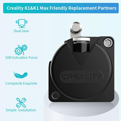 Creality Official K1 Extruder, All Metal Feeding Extruder with 50N Stepper Motor Compatible with Creality K1/ K1 MAX 3D Printers