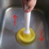 NewFerU Small Plunger Pump Liquid Plumber Clog Remover Cleaner Unclogger Tool for Toilet,Kitchen Sink Drain,Bathroom Shower Tub With Portable 4 Inch Cup and 9 Inch Handle (Yellow)