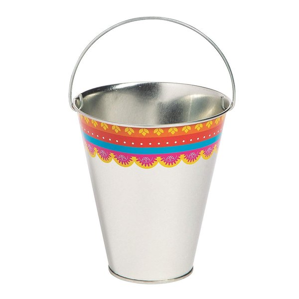 FIESTA METAL PAIL SMALL - Party Supplies - 12 Pieces