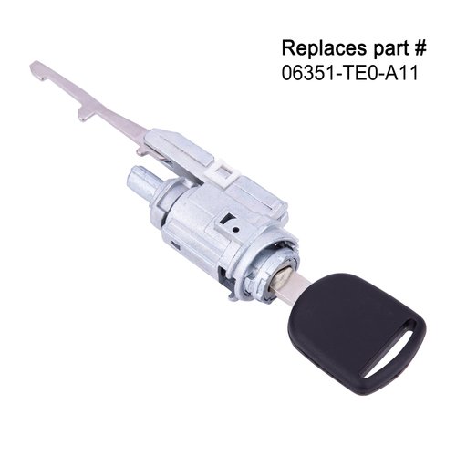 Ignition Switch Lock Cylinder (2 Keys). Fit for Honda Acura Accord Odyssey Element Civic CR-V CR-Z MDX RDX TSX ZDX TL.Replaces Part # 06351-TE0-A11.