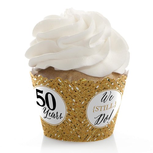 We Still Do - 50th Wedding Anniversary Party Decorations - Party Cupcake Wrappers - Set of 12
