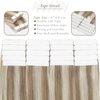 Lacer Hair 14 Inch Tape in Hair Extensions Blonde Highlights #6 Medium Brown Highlighted #60A Platinum Blonde 20pcs 50g Double Sided Tape in Extensions Invisible Human Hair