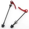 Rowiz 2 Pair Quick Release Bicycle Skewer, Road Mountain Bike Front and Rear Axle Hollow Shaft Set (Red)